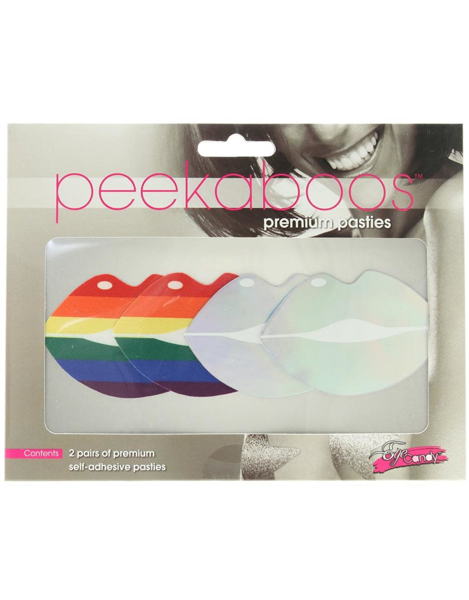 Peekaboos Pride and Holographic Lips Nipple Pasties
