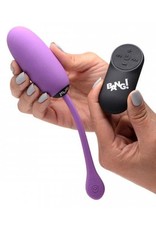 XR Brands Bang! Remote Control 28X Silicone Plush Egg - Purple