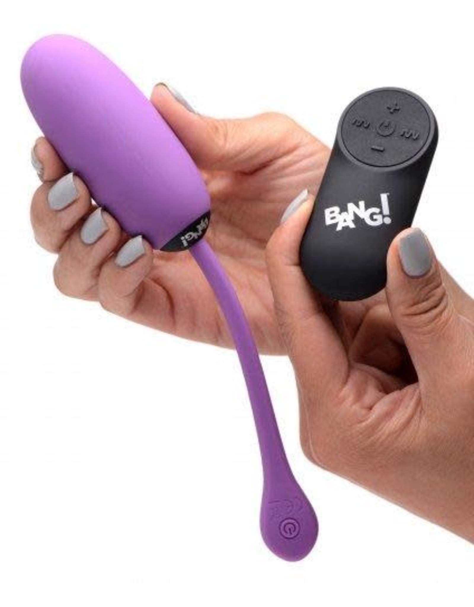 XR Brands Bang! Remote Control 28X Silicone Plush Egg - Purple