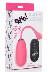 XR Brands Bang! Remote Control 28X Silicone Plush Egg - Pink