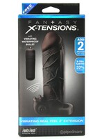 Vibrating Real Feel Fanta Flesh 2 inch Extension in Black