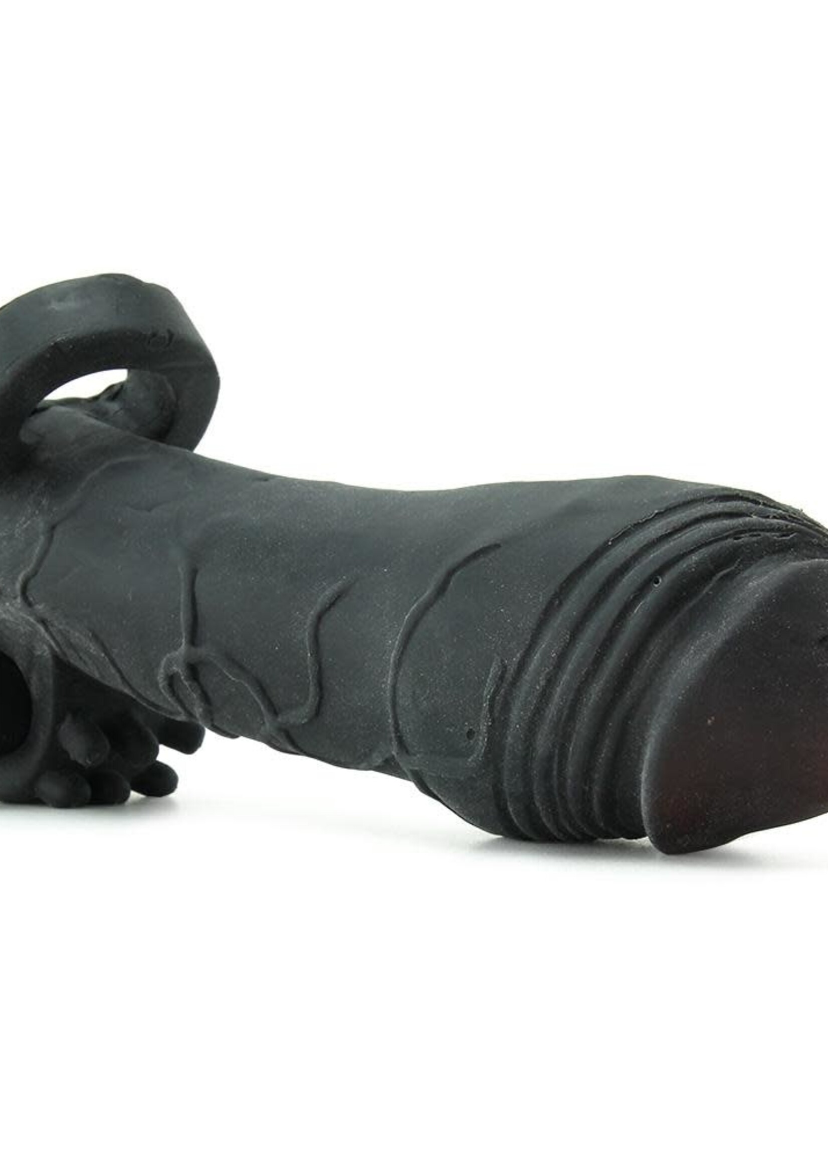 Vibrating Real Feel Fanta Flesh 2 inch Extension in Black