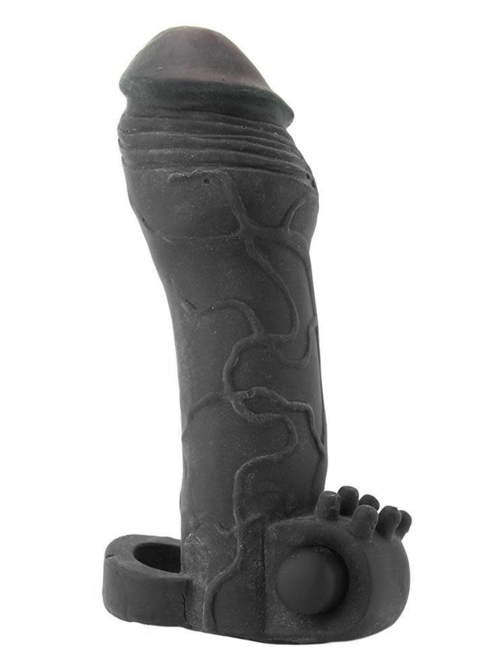 Vibrating Real Feel Fanta Flesh 2 inch Extension in Black