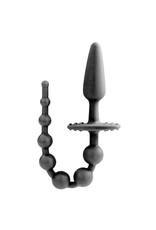 BMS Factory Butt on - 2 in 1 Plug & Beads - Black