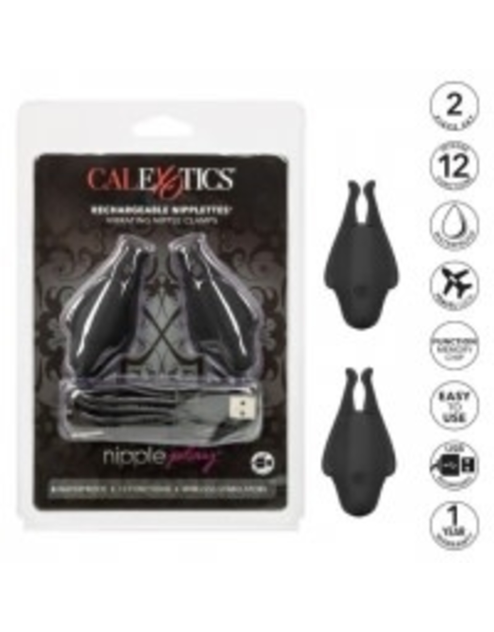 Calexotics Calexotics Rechargeable Nipplettes - Black
