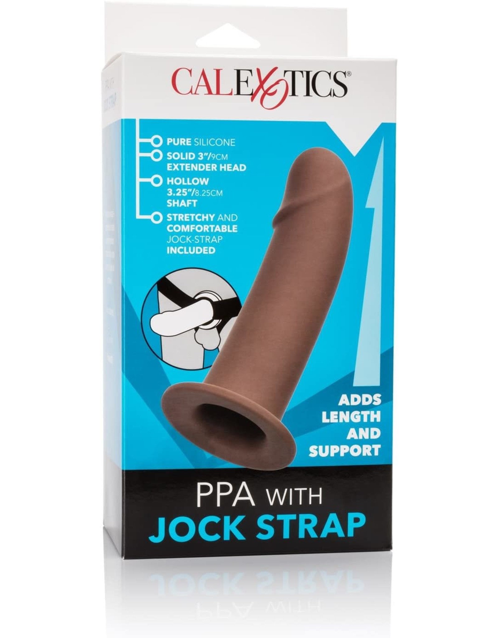 Calexotics Calexotics - Hollow Silicone Strap On PPA With Jock Strap (black)