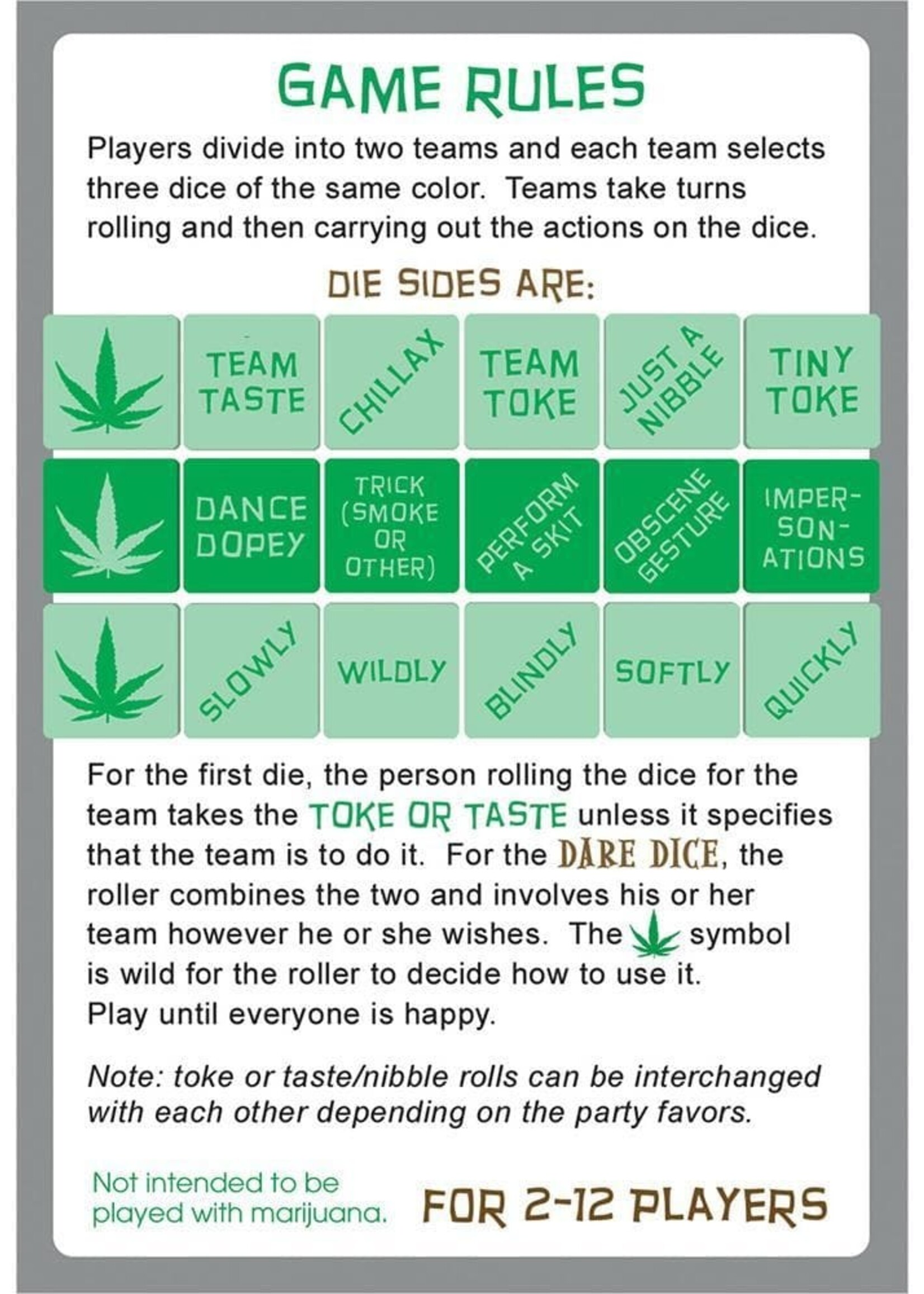 Kheper Games Dope Dice Game