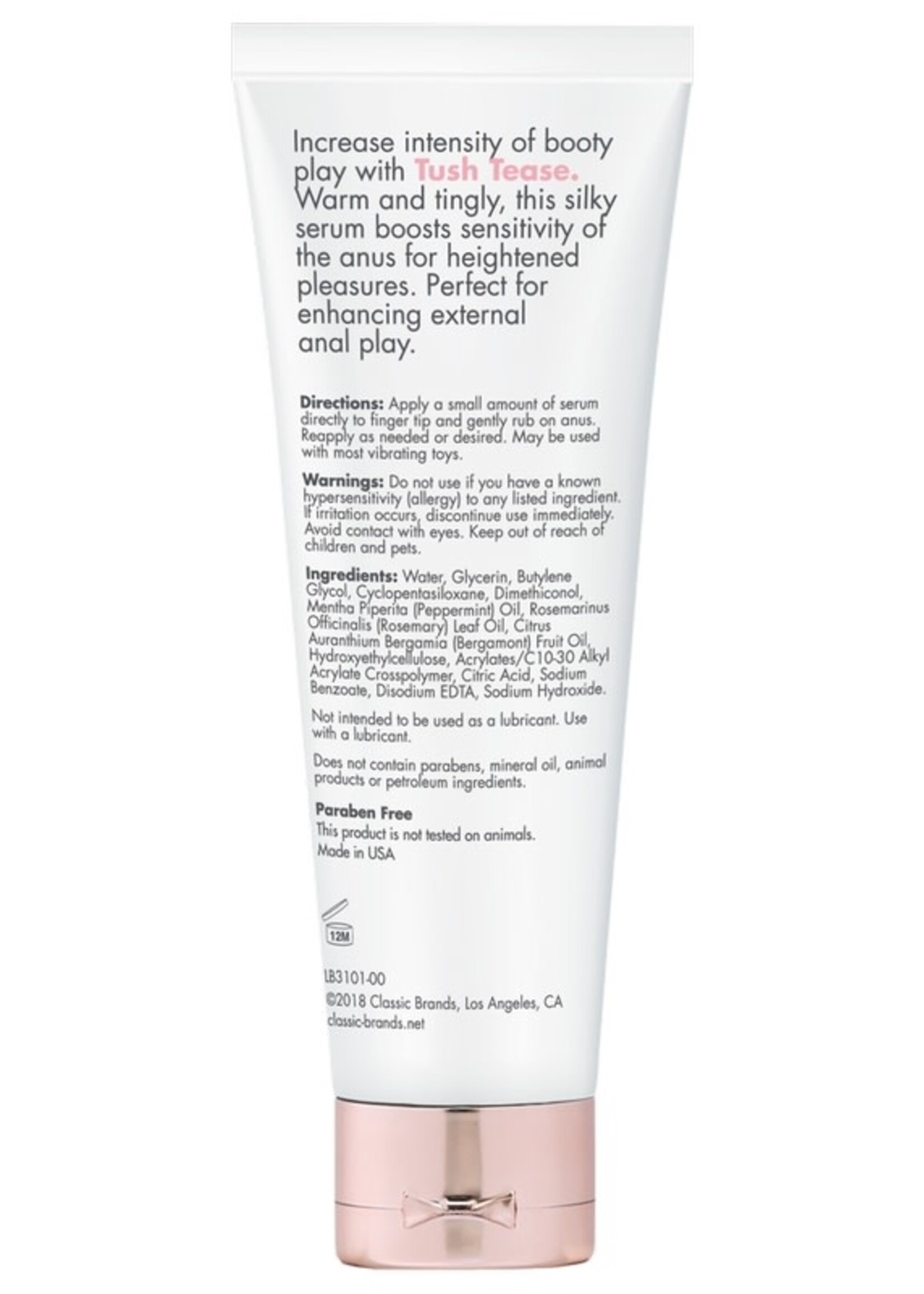 Classic Brands Tush Tease - Anal Stimulant -  Fragrance Free - 20ml