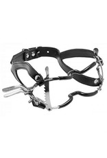 XR Brands Ratchet Style Jennings Mouth Gag with Leather Straps