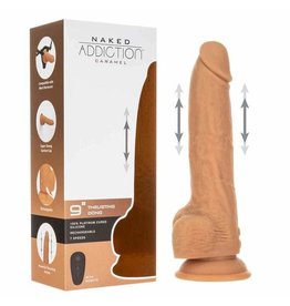 BMS Factory Naked Addiction 9" Thrusting Dong Caramel