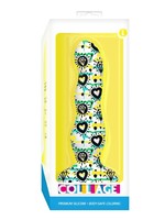 Icon Brands Collage - Diamonds and Hearts - Curvy Silicone Dildo