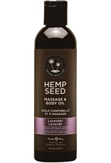 Earthly Body Hemp Seed Massage & Body Oil 8oz Lavender