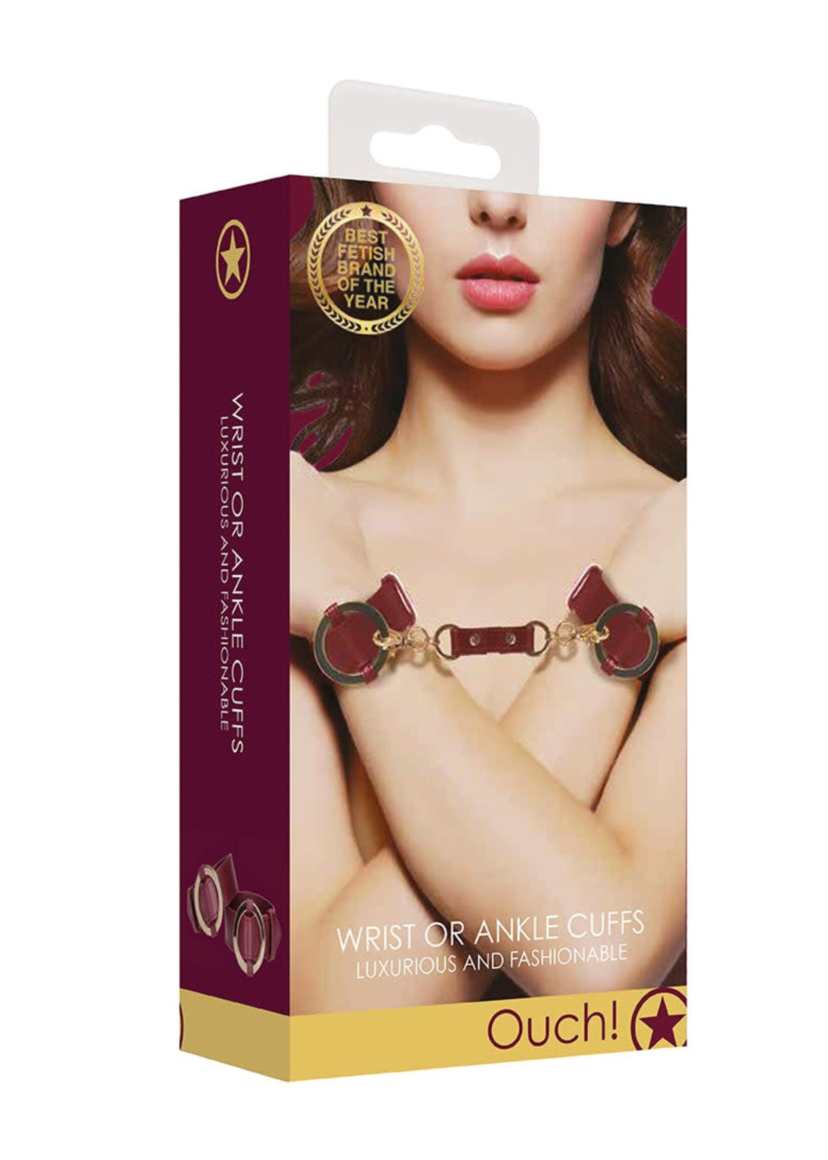 Ouch! Halo Wrist or Ankle Cuffs (Burgundy)