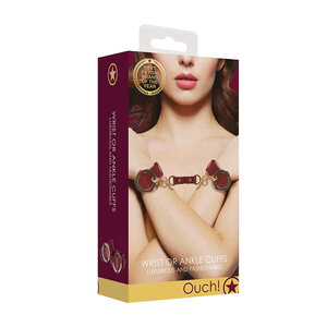Ouch! Halo Wrist or Ankle Cuffs (Burgundy)