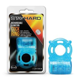 Blush Novelties Stay Hard Rechargeable 5-Function Cock Ring