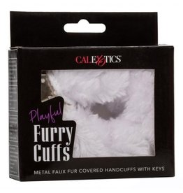 Calexotics Playful Furry Cuffs - White