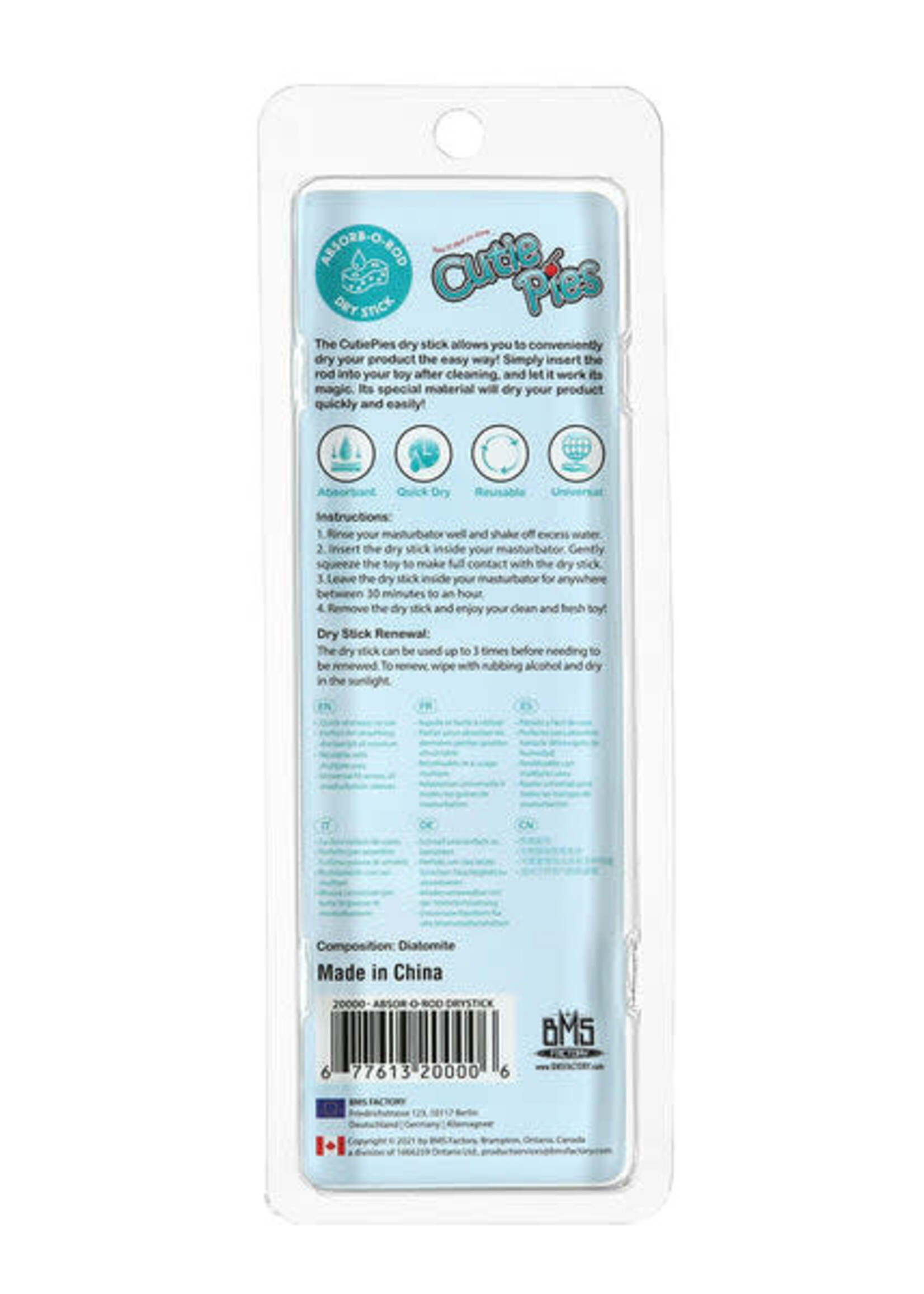 BMS Factory Cutie Pies - Absorb-O-Rod Dry Stick