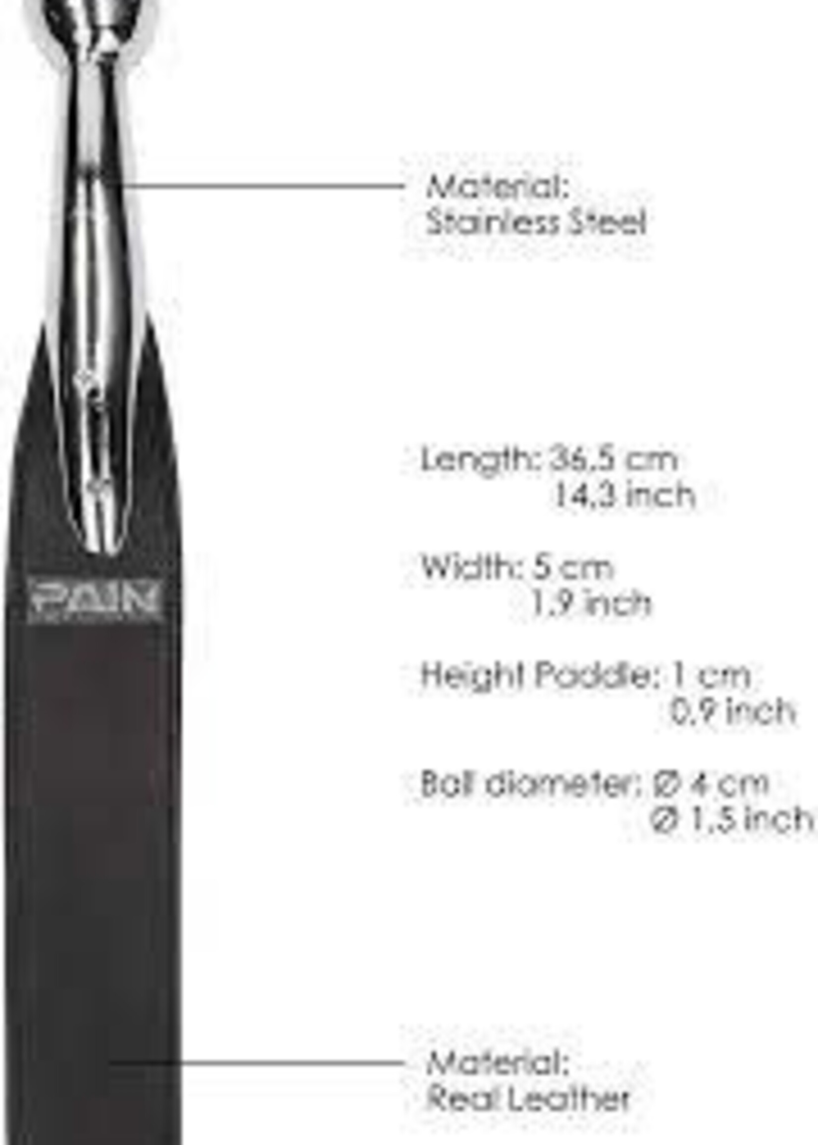 Shots Pain - Saddle Leather Paddle with Metal Ball