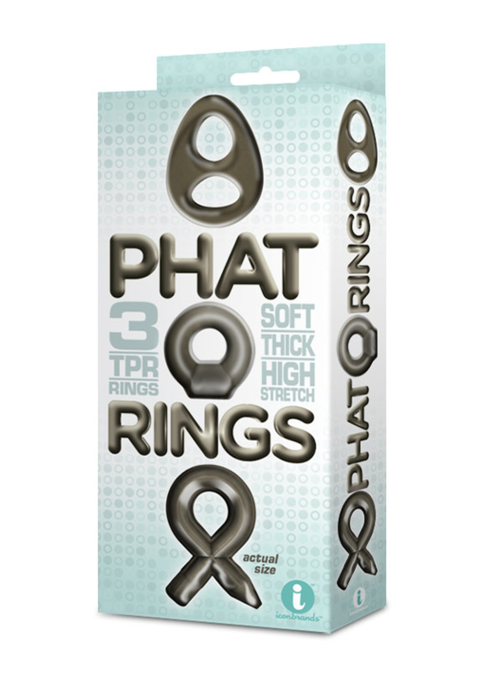 Icon Brands Icon Brands - Phat Rings 3pc Set 2 (smoke)