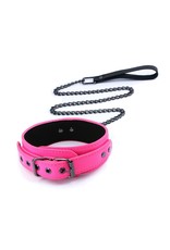 NS Novelties Electra Play Things - Collar & Leash (neon pink)