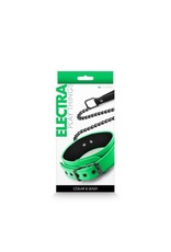 NS Novelties Electra Play Things - Collar & Leash (neon green)