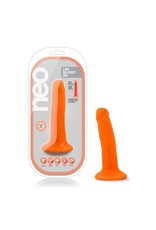 Blush Novelties Blush - Neo 6" Dual Density Cock - Neon Orange