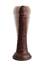 King Cock Elite - 7" Vibrating Dual Density Cock w/Remote (dark)