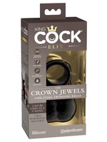 King Cock Elite - Vibrating Crown Jewels (black)