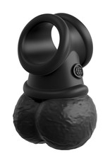 King Cock Elite - Vibrating Crown Jewels (black)