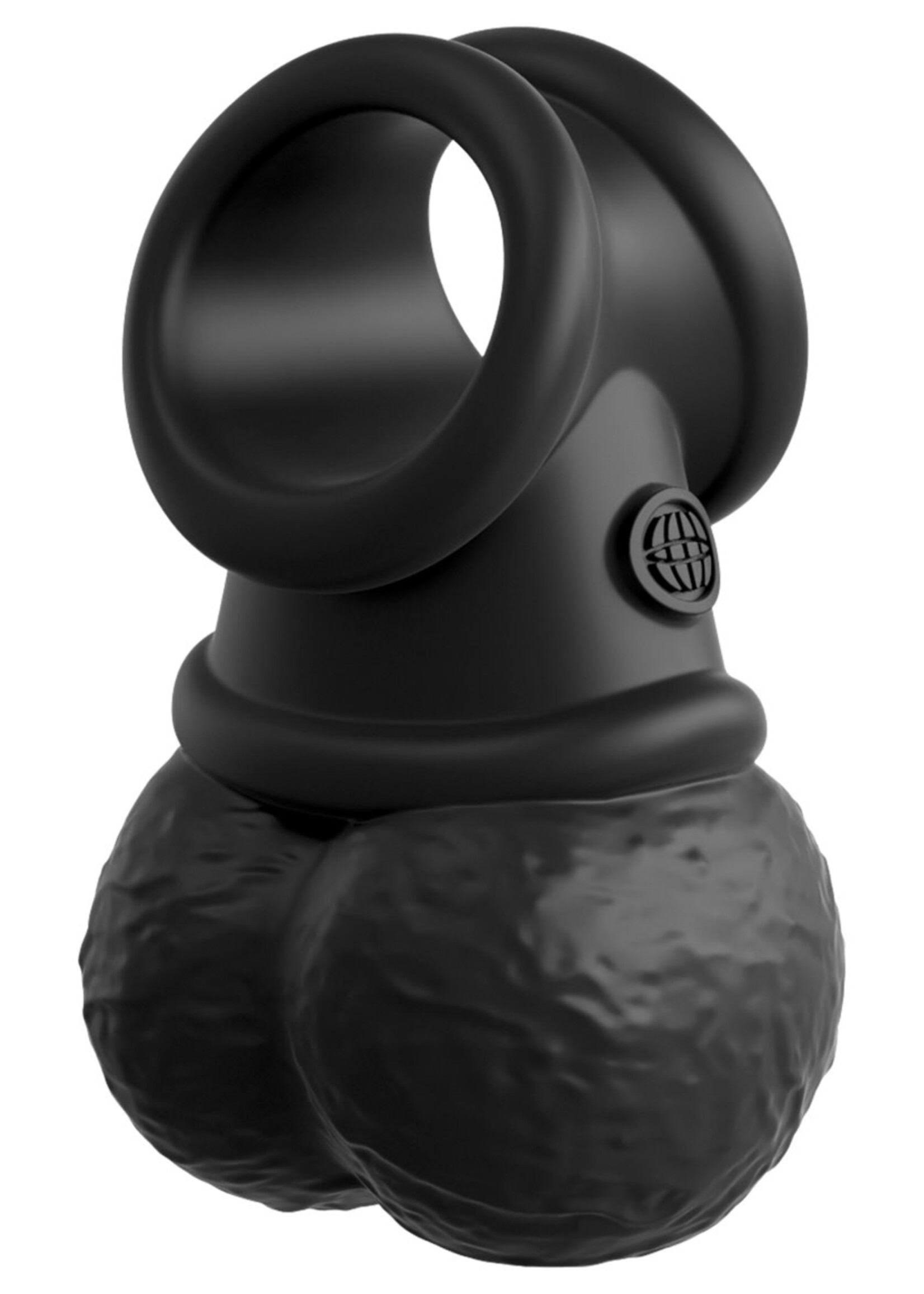 King Cock Elite - Vibrating Crown Jewels (black)