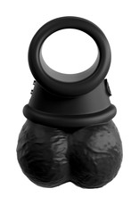 King Cock Elite - Vibrating Crown Jewels (black)