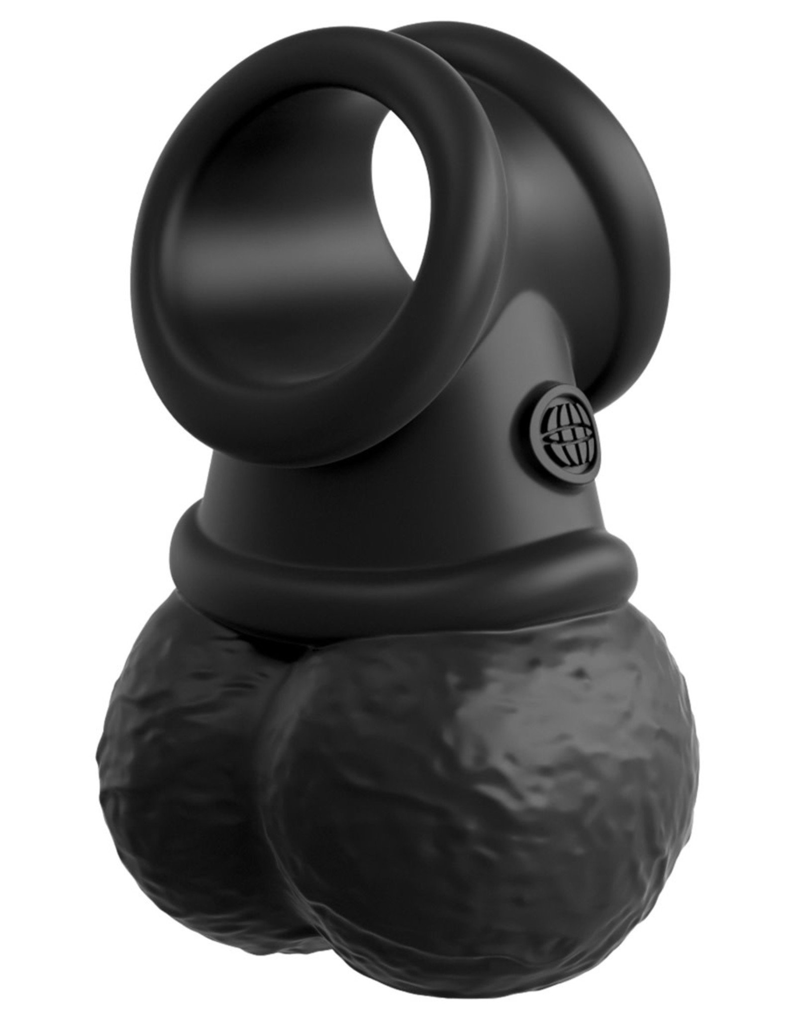 King Cock Elite - Vibrating Crown Jewels (black)