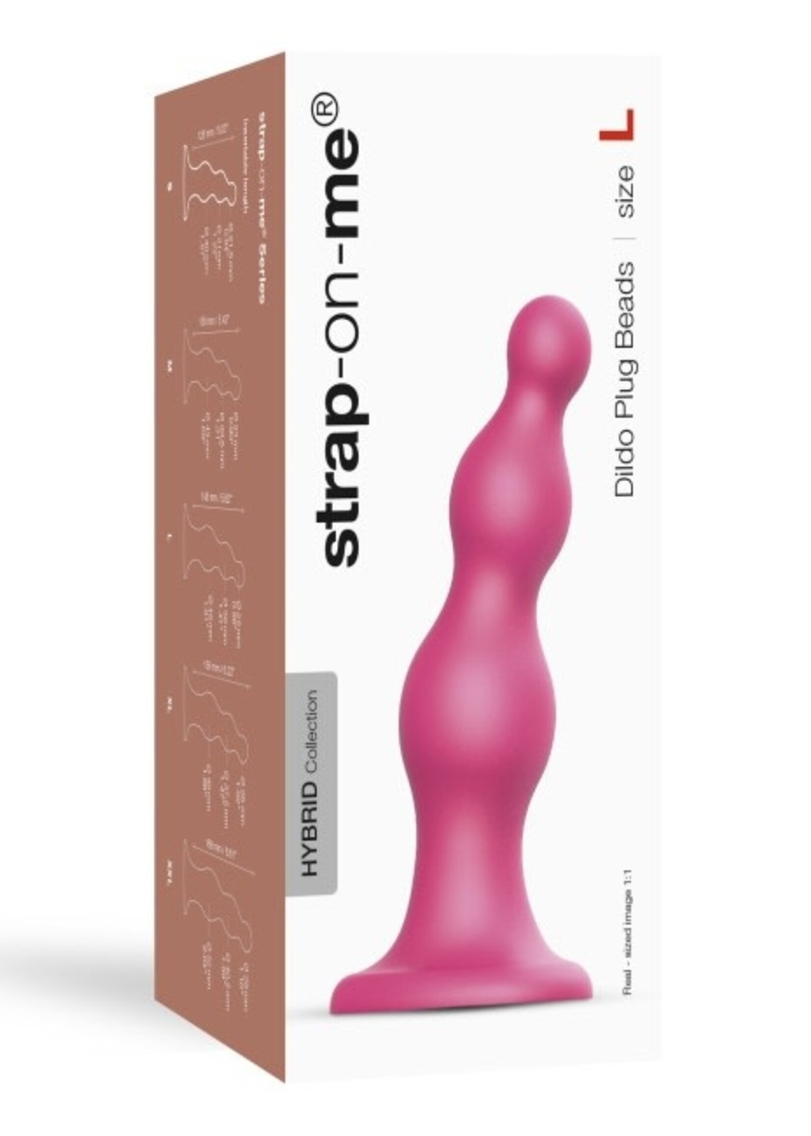 Strap-on-me by Lovely Planet StrapOnMe - Dildo Plug Beads Size L (pink)