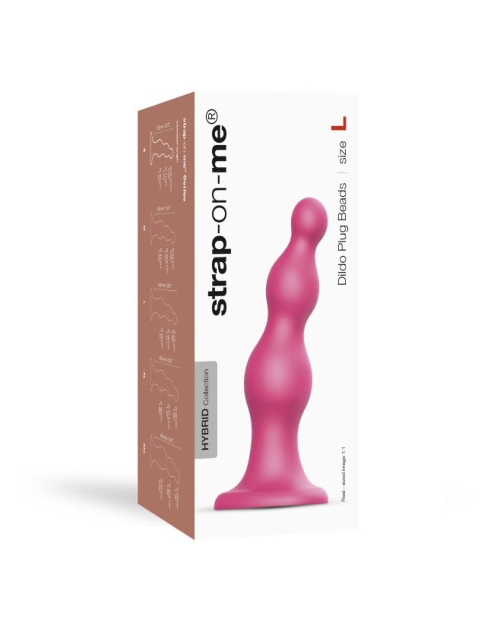 Strap-on-me by Lovely Planet StrapOnMe - Dildo Plug Beads Size L (pink)