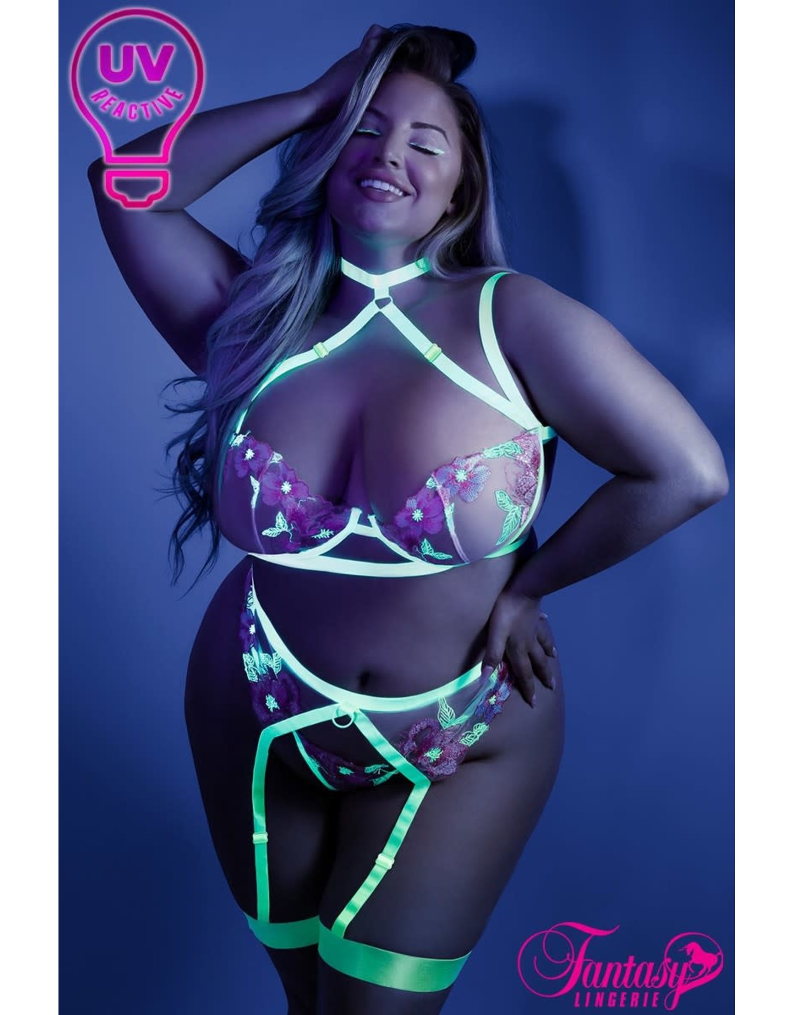 Glow 3pc Set - Neon Green - Queen