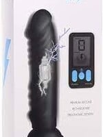 XR Brands E-Stim Pro Vibrating Dildo - Black