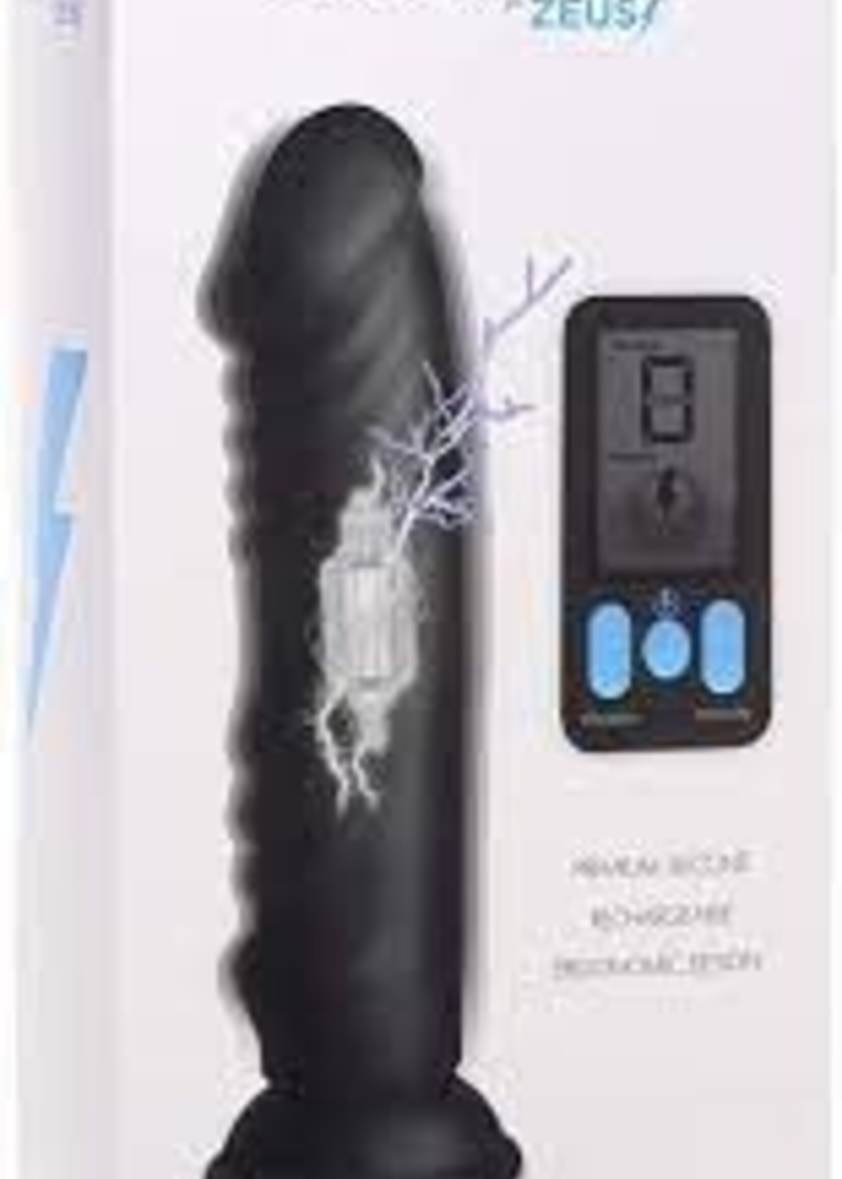 XR Brands E-Stim Pro Vibrating Dildo - Black