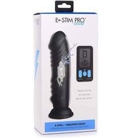 XR Brands E-Stim Pro Vibrating Dildo - Black