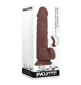 Evolved Evolved - Real Supple Poseable Girthy Dildo 8.5" Dark