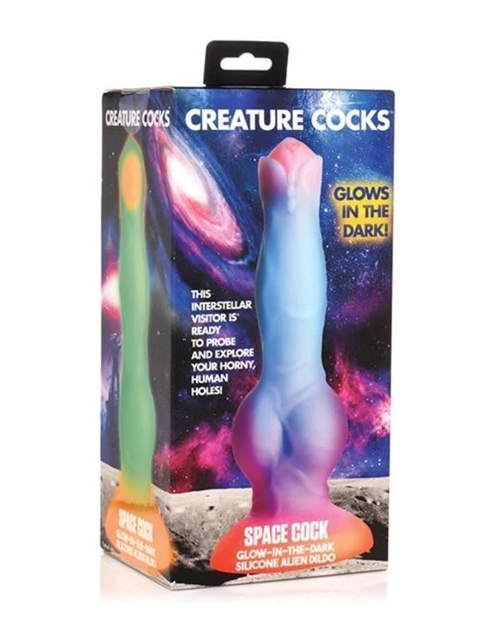 XR Brands Creature Cocks - Glow in the Dark  Space Cock Alien Dildo