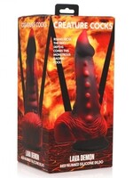 XR Brands Creature Cocks - Lava Demon Thick Nubbed Dildo