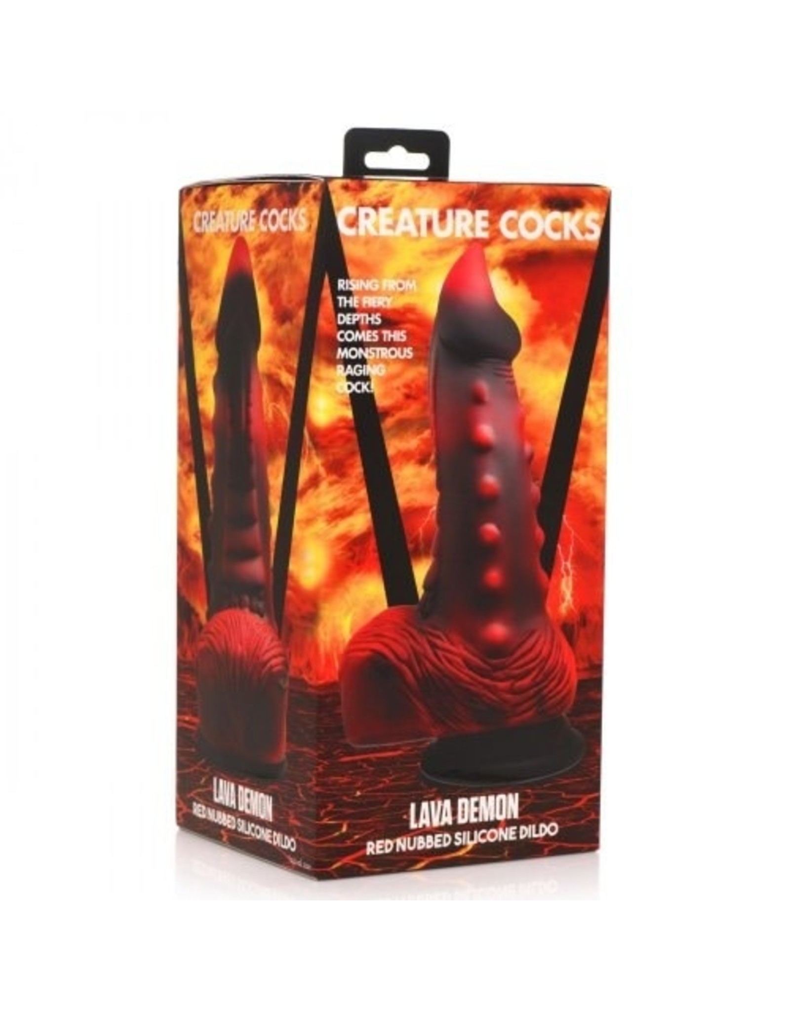 XR Brands Creature Cocks - Lava Demon Thick Nubbed Dildo