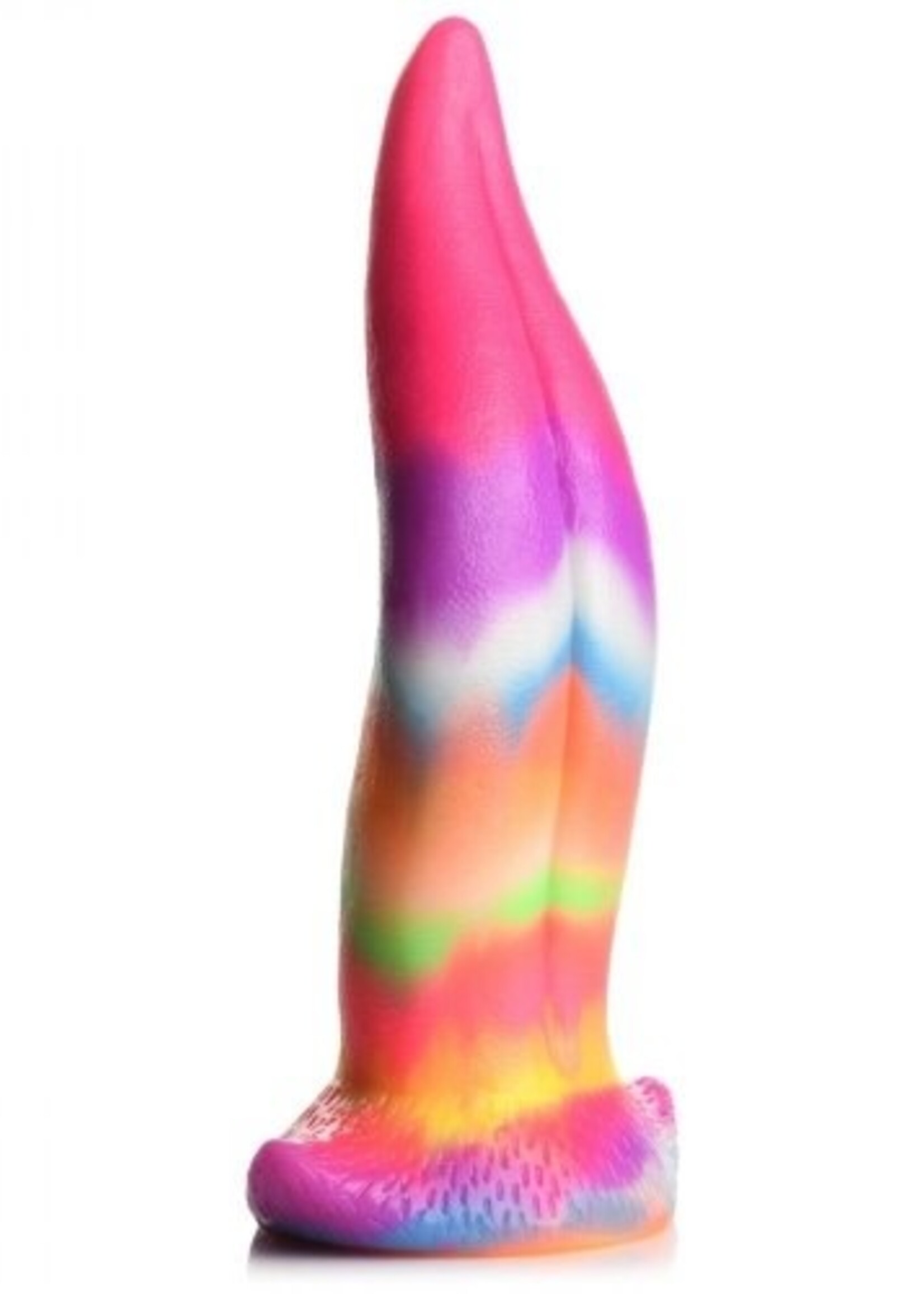 XR Brands Creature Cocks - Unicorn Kiss Tongue - Glow in the Dark Dildo