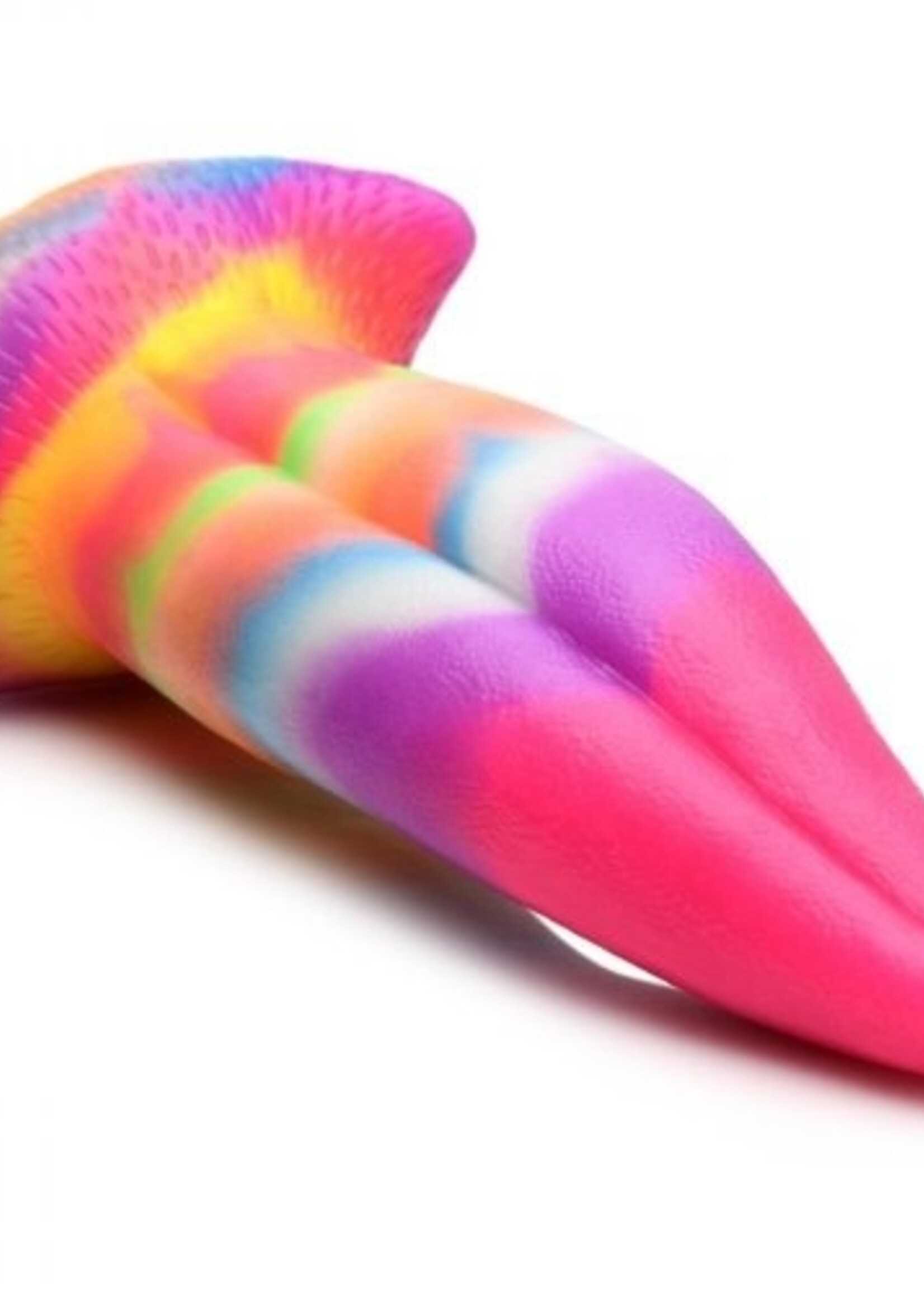 XR Brands Creature Cocks - Unicorn Kiss Tongue - Glow in the Dark Dildo