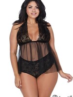 Dreamgirl Dreamgirl - Short Retro Babydoll - OS Queen - Black