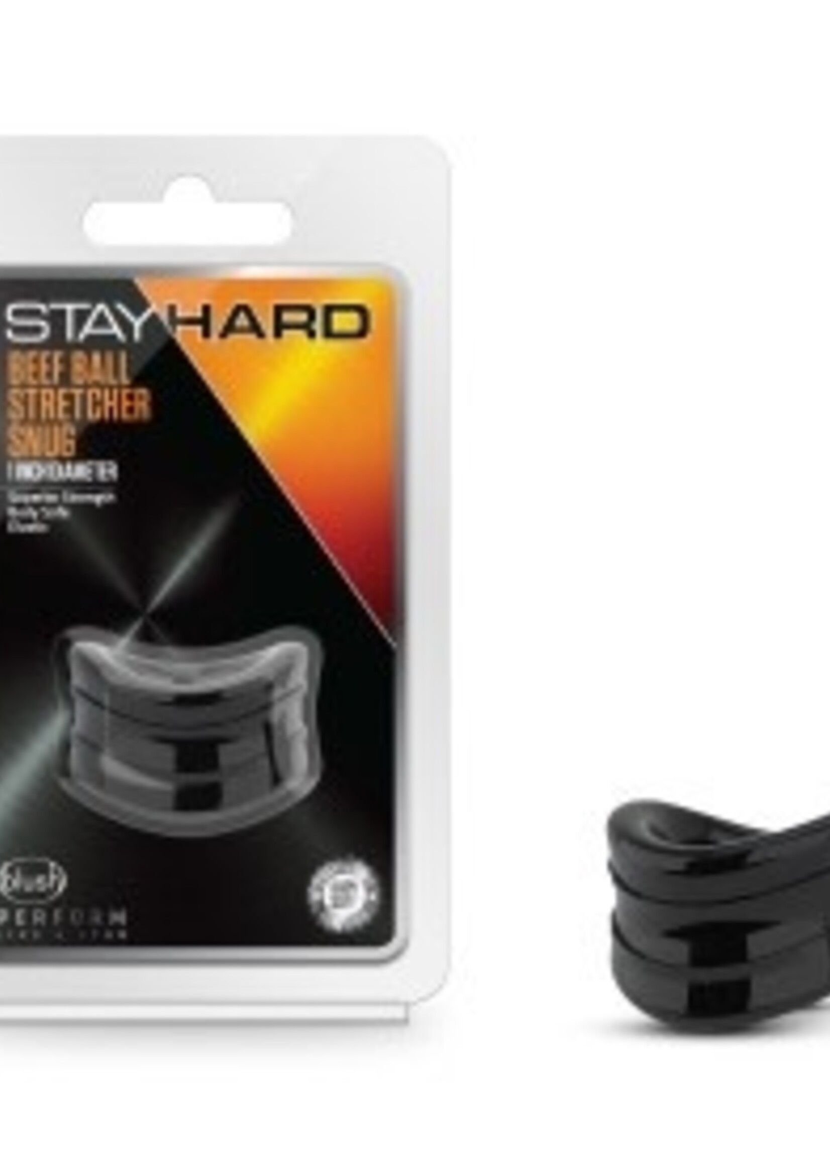 Blush Novelties Blush - Stay Hard - Beef Ball Stretcher Snug - 1" - Black