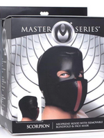 Master Series - Scorpion Hood w Removable Blindfold/Mask
