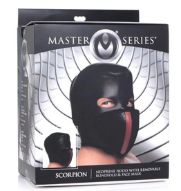 Master Series - Scorpion Hood w Removable Blindfold/Mask