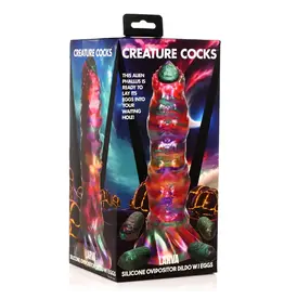 XR Brands Creature Cocks - Larva Silicone Ovipositor with Eggs