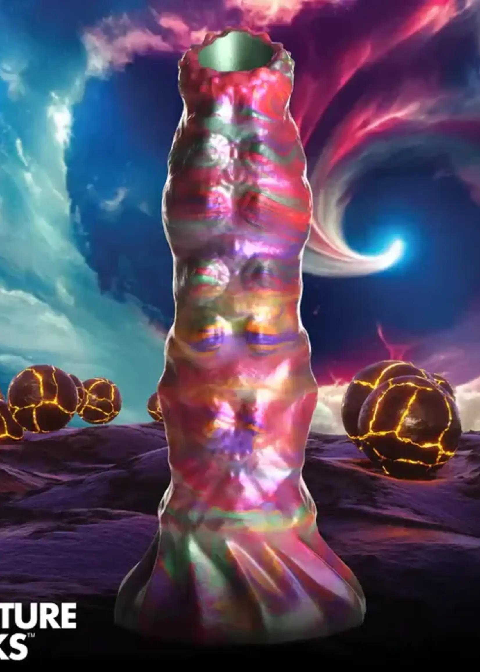 XR Brands Creature Cocks - Larva Silicone Ovipositor with Eggs